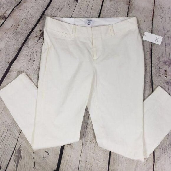 CROWN & IVY Bi Stretch Skinny Jeans Ivory White Pants Slacks Size 6 Petite NWT - Picture 3 of 7